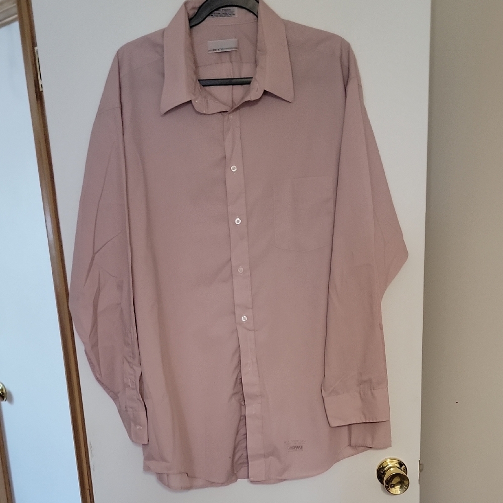 ENRO Men's Classic Pink Shirt , SIZE 18 1/2 , New